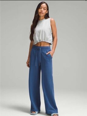 lululemon athletica Wide-Leg Drawstring Pants in Deep Blue
